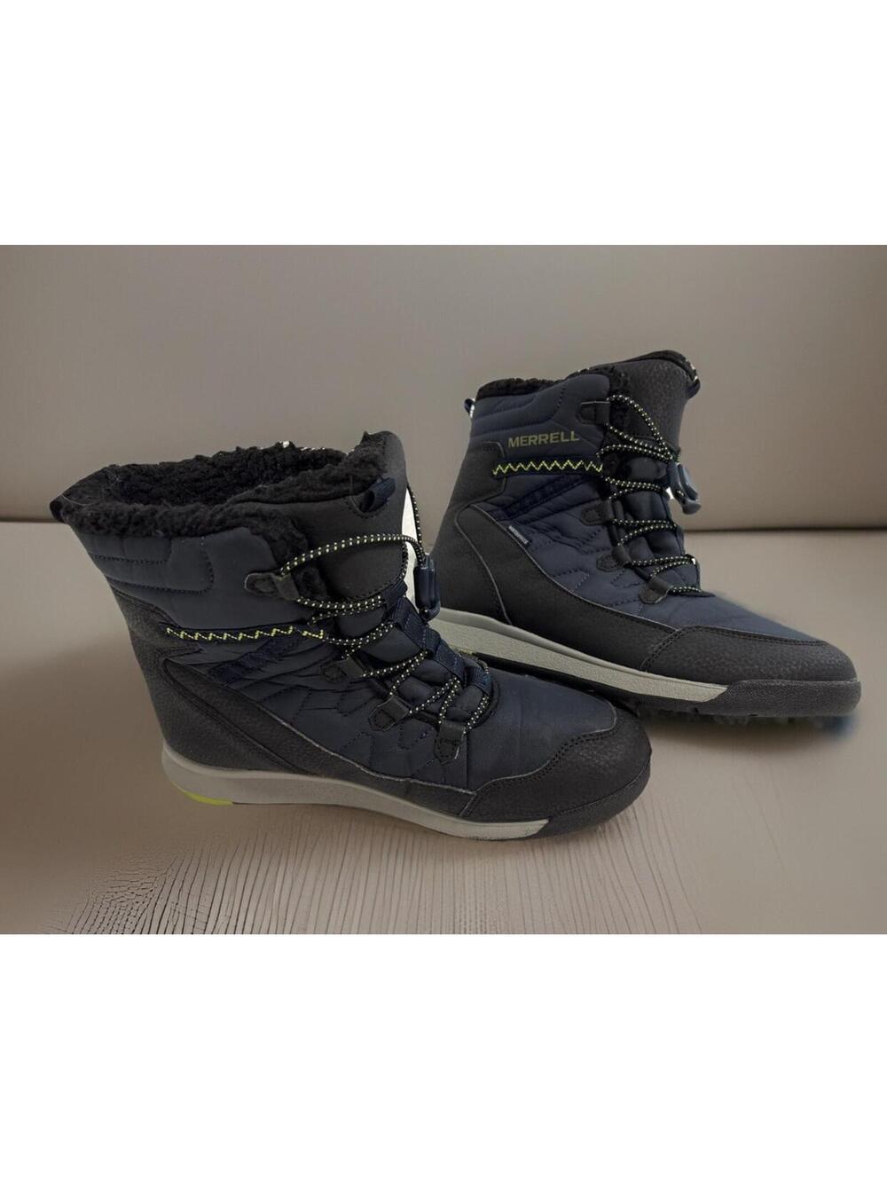 Merrell Snow Crush 3.0 Waterproof Snow Boots Navy Black Kids